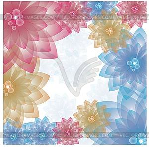 Card with abstract floral background - vector image