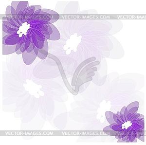 Card with abstract floral background - royalty-free vector clipart