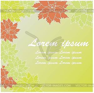 Card with abstract floral background - vector EPS clipart