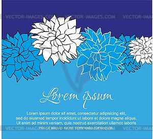 Card with abstract floral background - vector clipart