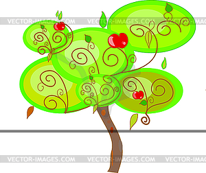 Big fantastic tree - vector image