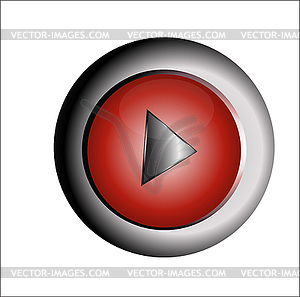Красная кнопка - рисунок в векторном формате