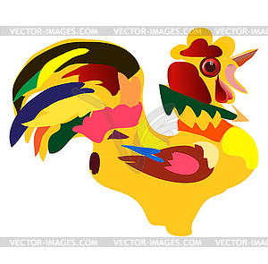  The ornamented cockerel - vector image