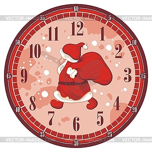 Christmas Clock лица - клипарт