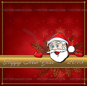 Christmas Santa Claus. Greeting card - vector clip art