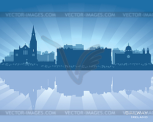 Galway, Ireland skyline - vector clip art