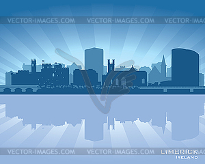 Limerick, Ireland skyline - vector clipart