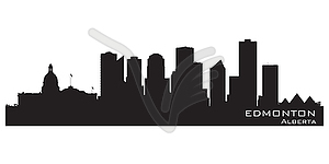 Edmonton, Canada skyline. Detailed silhouette - vector clipart