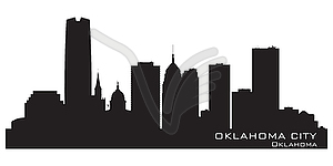 Oklahoma City skyline. Detailed silhouette - vector clipart