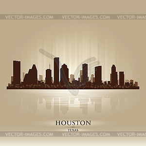 Houston Texas skyline city silhouette - vector image