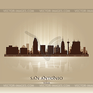 San Antonio Texas skyline city silhouette - royalty-free vector clipart