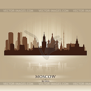 Moscow Russia skyline city silhouette - vector clip art