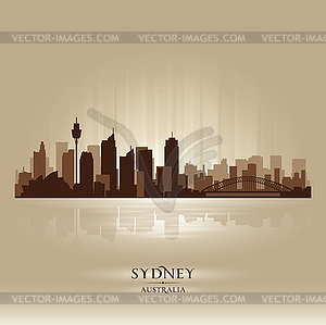 Sydney Australia skyline city silhouette - vector clipart