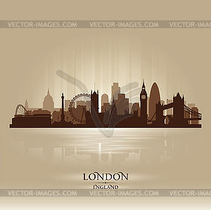 London England skyline city silhouette - vector clipart