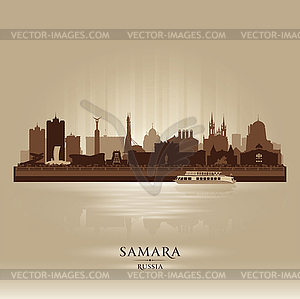 Samara Russia skyline city silhouette - stock vector clipart