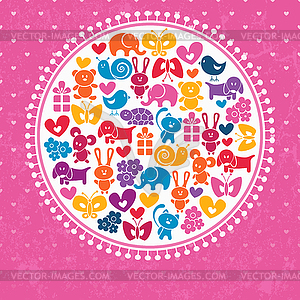 Baby pink background - vector clip art