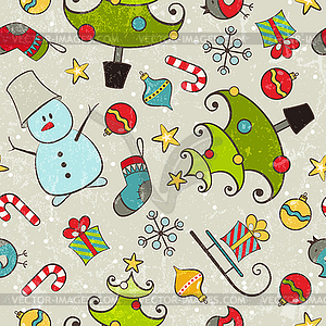 Christmas seamless pattern - vector clipart