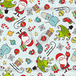 Christmas seamless pattern - vector image