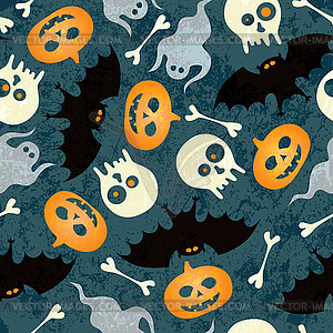 Halloween seamless pattern - vector clipart