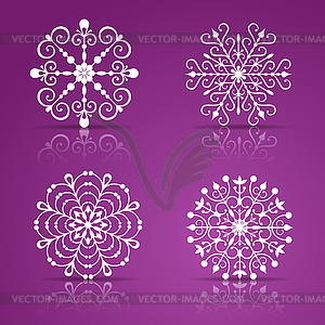 Decorative Snowflakes set - vector image