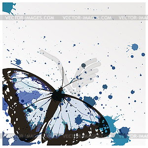 Background with butterfly - vector clipart