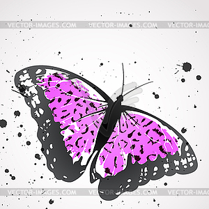 Background with leopard butterfly - stock vector clipart