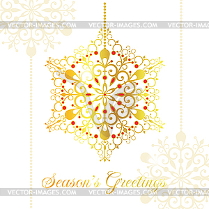 Christmas bauble - vector image