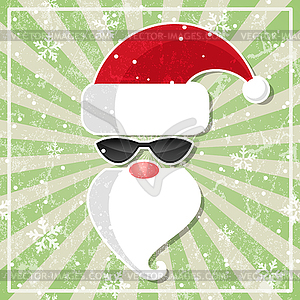 Santa in sunglasses - vector clip art
