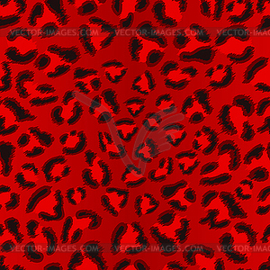 Seamless red leopard texture pattern - vector image