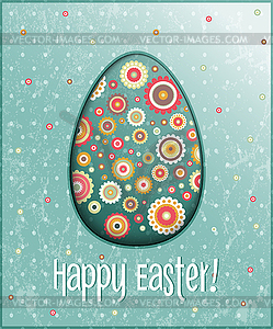 Easter egg card - vector clip art