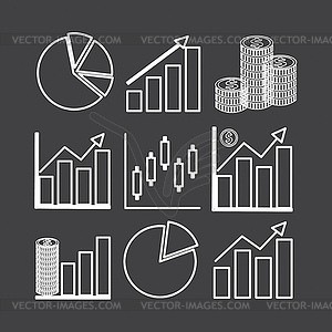 Icon graph - vector clip art