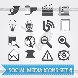 Social media icons set  - vector clipart