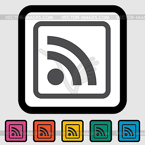 Rss icon - vector EPS clipart