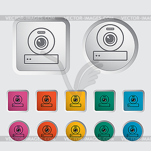 Web cam icon - vector clip art