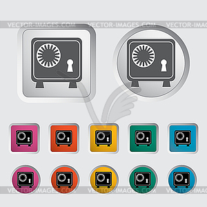 Bank safe icon - vector clipart