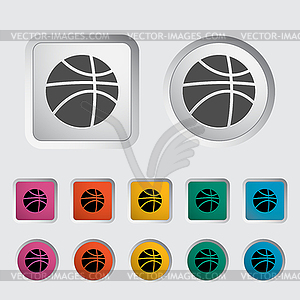 Basketball icon - color vector clipart