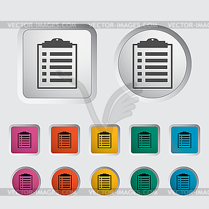 Clipboard icon - color vector clipart