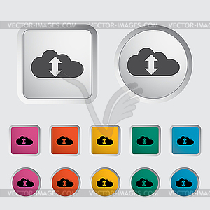Cloud computing icon - vector clipart