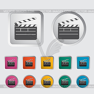 Director clapperboard icon - color vector clipart