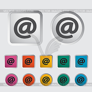 Email single icon - vector clipart