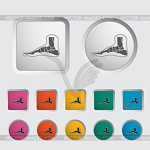 Foot anatomy icon - color vector clipart