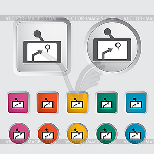 GPS navigator icon - vector clip art