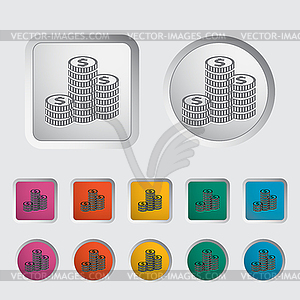 Icon coins - vector clipart / vector image