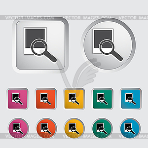 Photo search icon - vector image