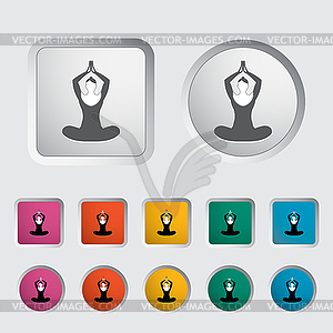 Yoga icon - vector clip art