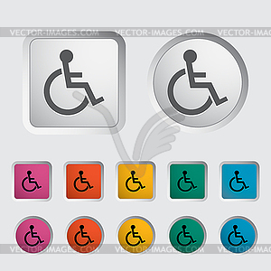 Disabled single icon - vector clip art