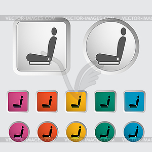 Icon heated seat - vector clip art