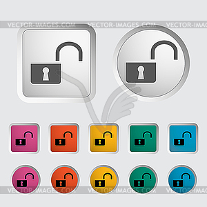 Lock single icon - vector clip art