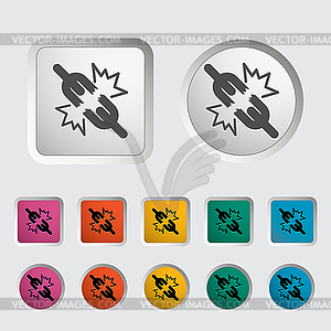 Broken connection single icon - vector EPS clipart