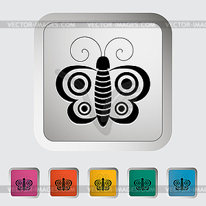 Butterfly single icon - vector image